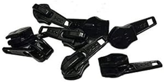 ZipperStop Distributor YKK -Zipper Repair Kit Solution YKK #8 Coil Auto Lock Slider Heavy Weight Color Black Made in USA - 3pcs a Pack